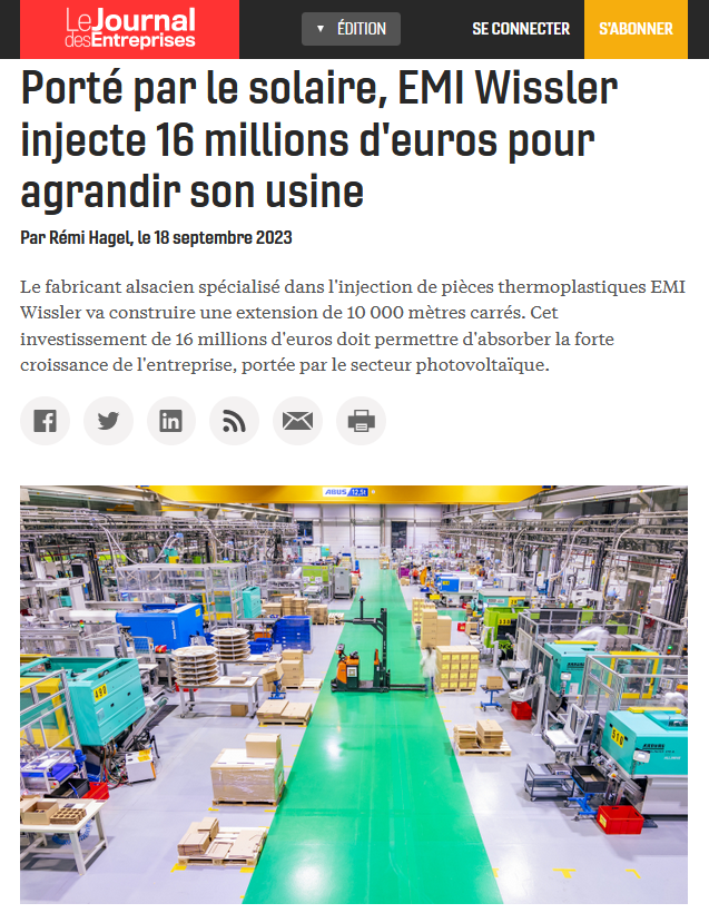Article Le Journal des Entreprises